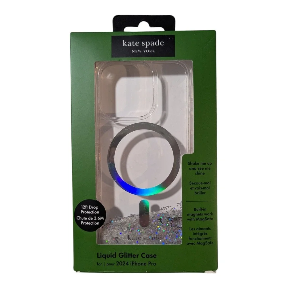 i3-Poly Kate Spade Liquid Glitter Case w/ Magsafe‎ for iPhone 16 Pro Iridescent